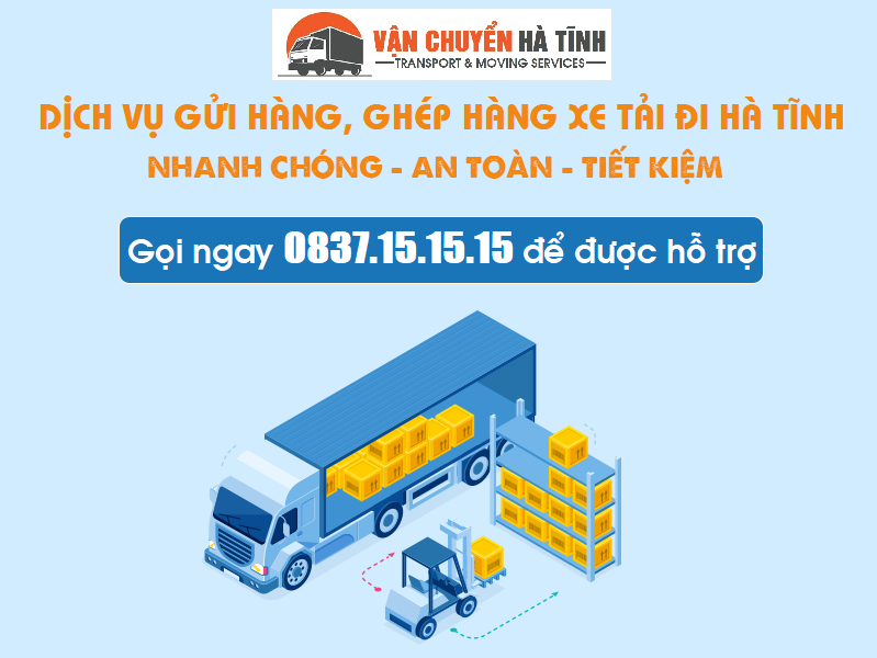 Xe tải gửi hàng, ghép hàng Hà Nội đến Hà Tĩnh